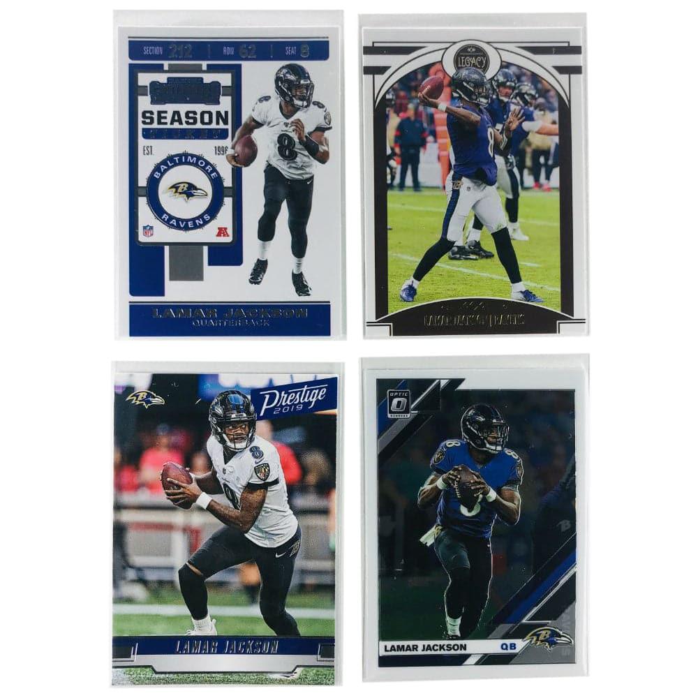 Panini Cards Lamar Jackson Baltimore Ravens Panini NFL 4 Base Card Set