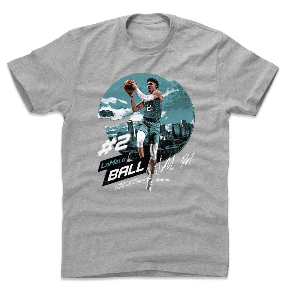 500 Level T-Shirts LaMelo Ball Charlotte Hornets 500 Level NBA City Emblem T-Shirt - Grey