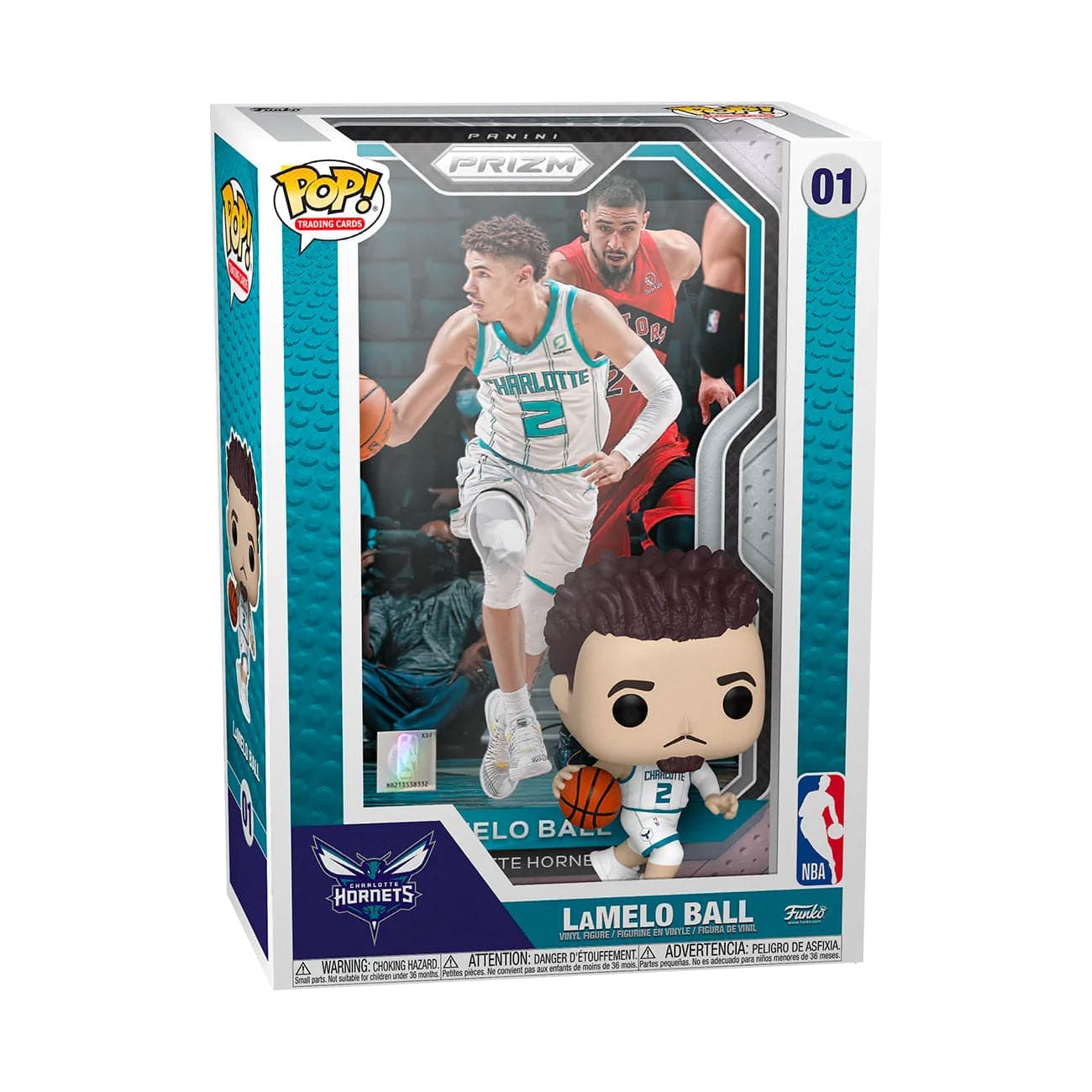 Funko Figures LaMelo Ball Charlotte Hornets Funko NBA Prizm Trading Card Figure