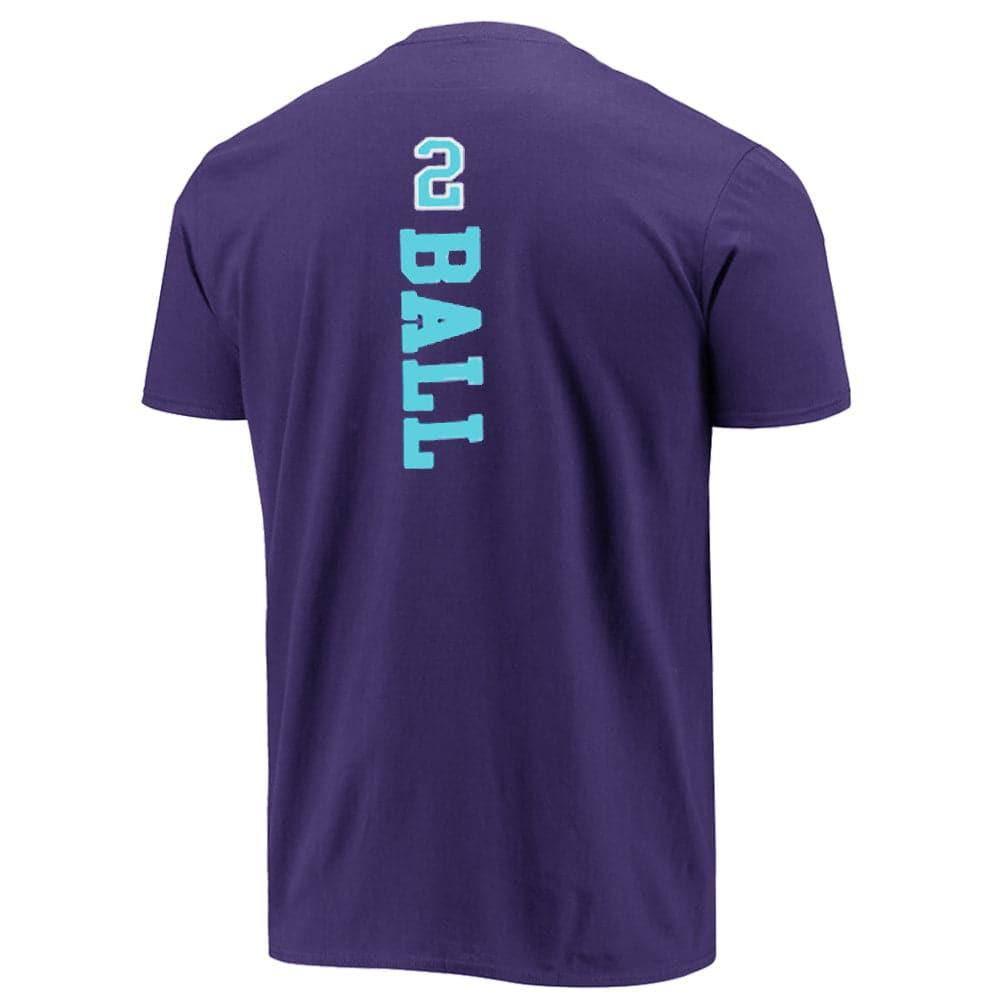 NBA Essentials T-Shirts LaMelo Ball Charlotte Hornets NBA Essentials Top of The Key Player T-Shirt - Purple