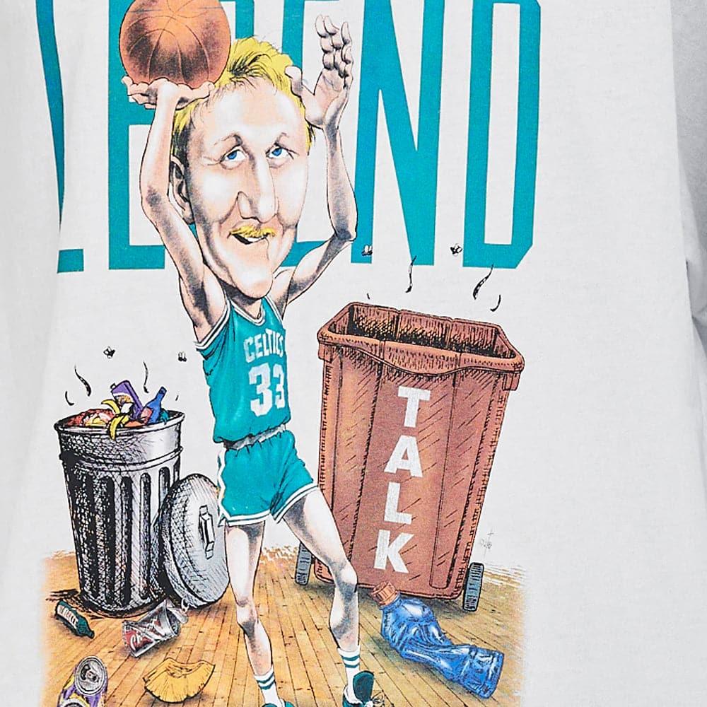 Mitchell And Ness T-Shirts Larry Bird Boston Celtics Mitchell & Ness NBA Cartoon Series Vintage T-Shirt - Vintage White