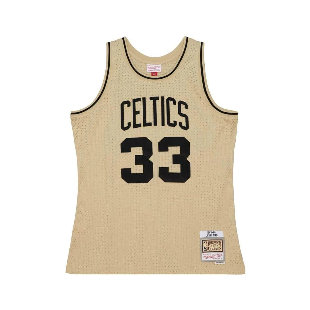 Mitchell And Ness Jerseys Larry Bird Boston Celtics Mitchell & Ness NBA Fashion Swingman Jersey - Khaki