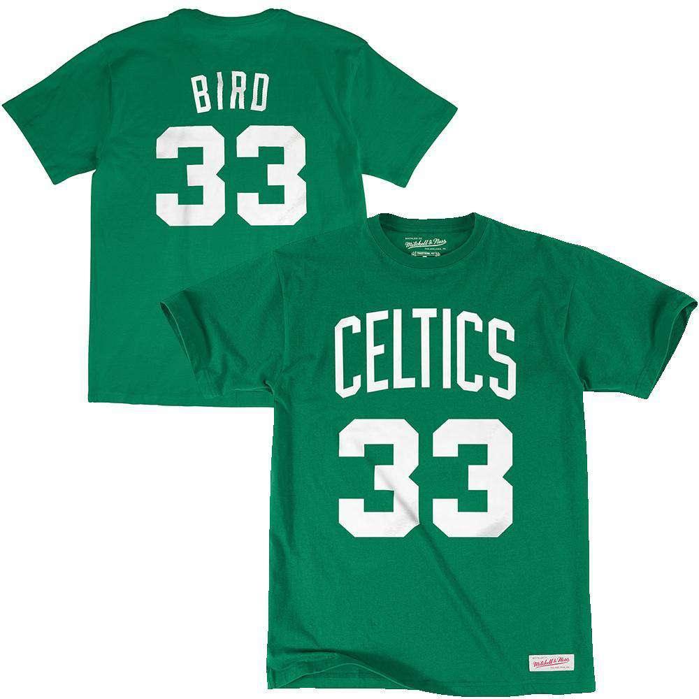 Mitchell And Ness T-Shirts Larry Bird Boston Celtics Mitchell & Ness NBA Player T-Shirt - Green