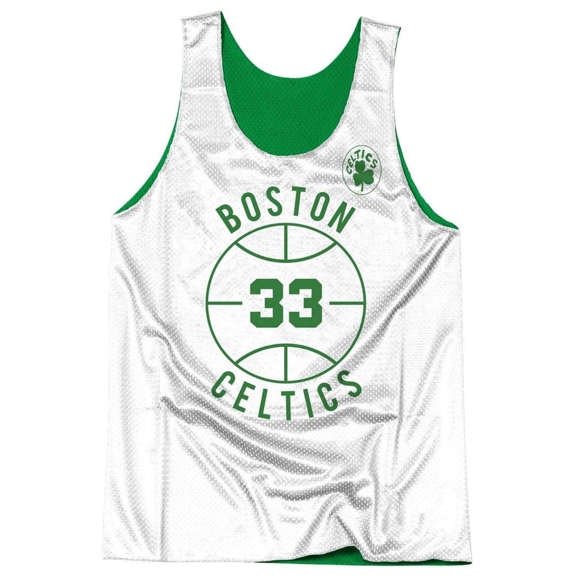 Mitchell And Ness T-Shirts Larry Bird Boston Celtics Mitchell & Ness NBA Reversible Mesh Tank - Green/White