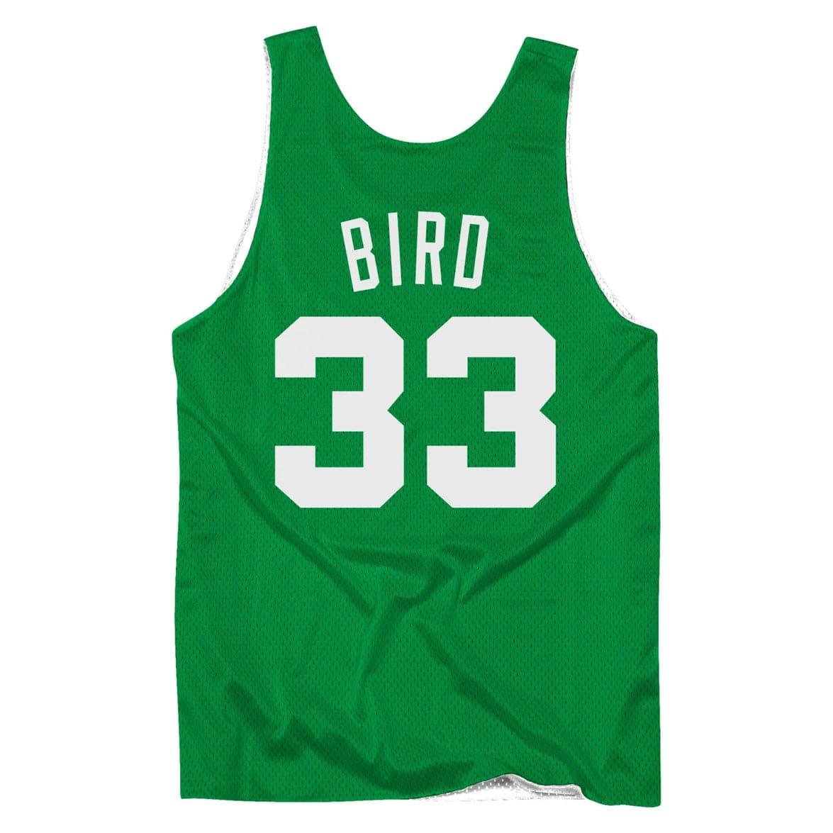 Mitchell And Ness T-Shirts Larry Bird Boston Celtics Mitchell & Ness NBA Reversible Mesh Tank - Green/White