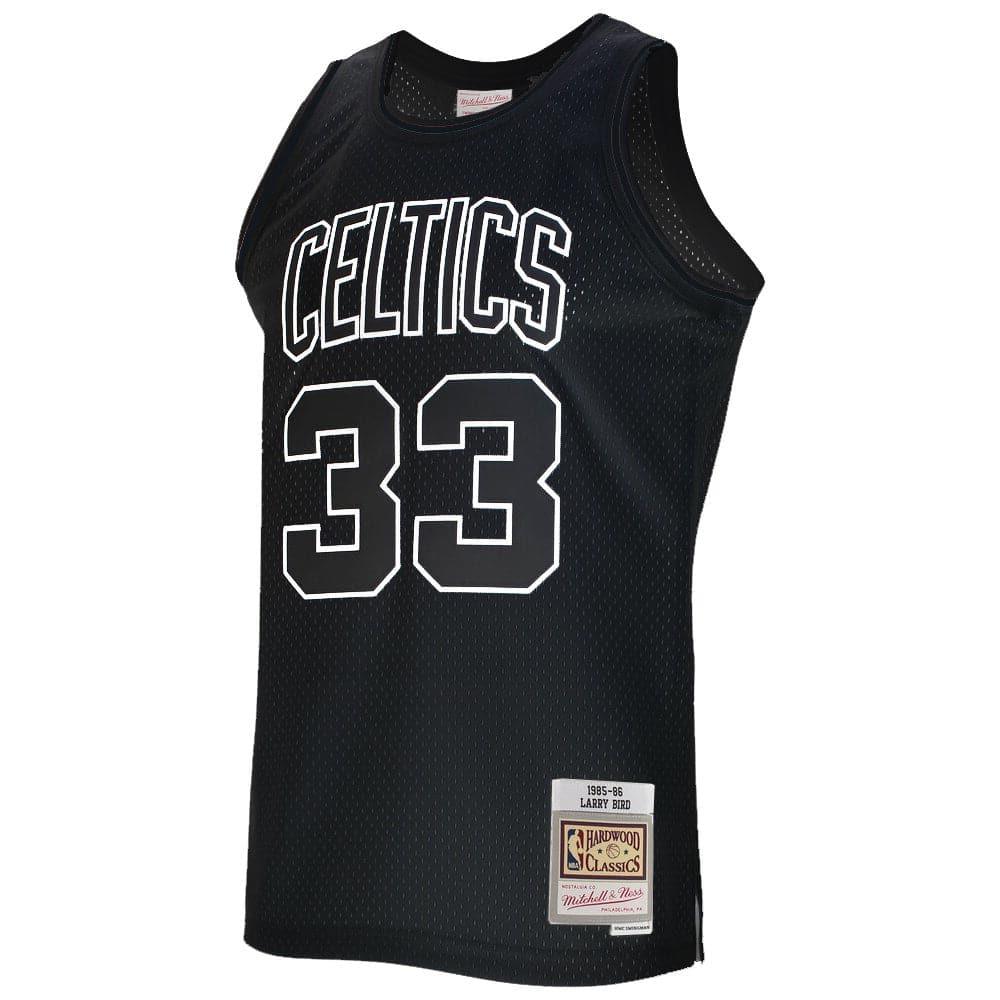 Mitchell And Ness Jerseys Larry Bird Boston Celtics Mitchell & Ness NBA White Logo Swingman Jersey - Black