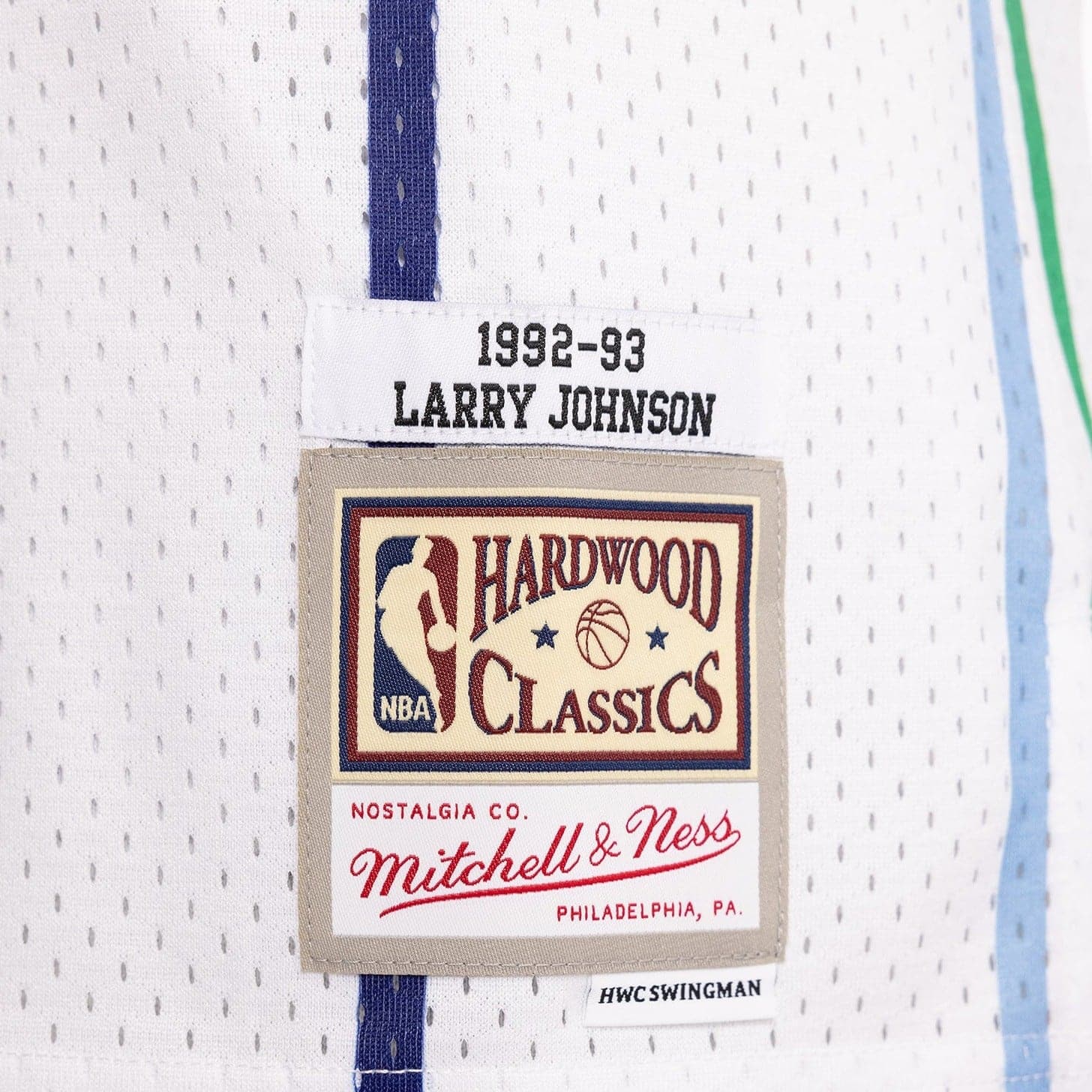 Mitchell And Ness Jerseys Larry Johnson Charlotte Hornets 92-93 Home Mitchell & Ness NBA Swingman Jersey - White