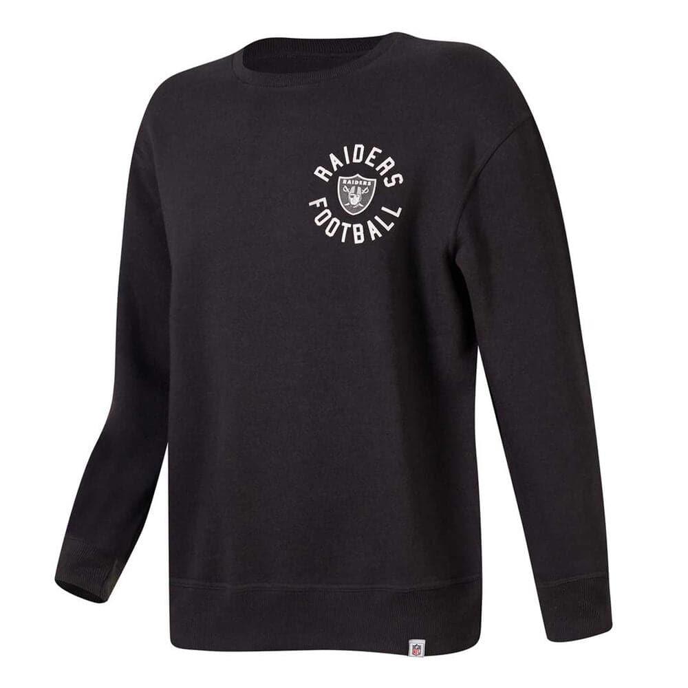 Majestic Athletic Jumpers Las Vegas Raiders Majestic NFL Fingham Crew Jumper - Black