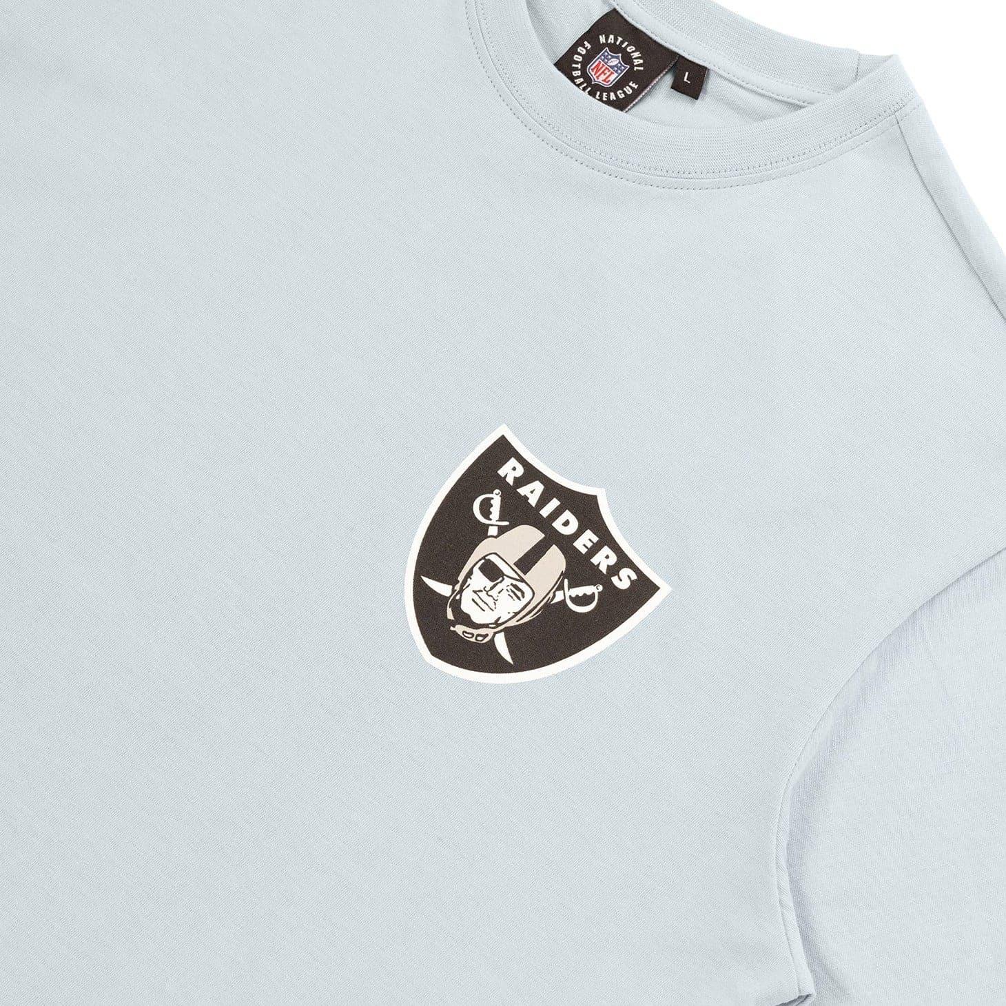 Majestic Athletic T-Shirts Las Vegas Raiders Majestic NFL Jeaner Logo T-Shirt - Blue Fog