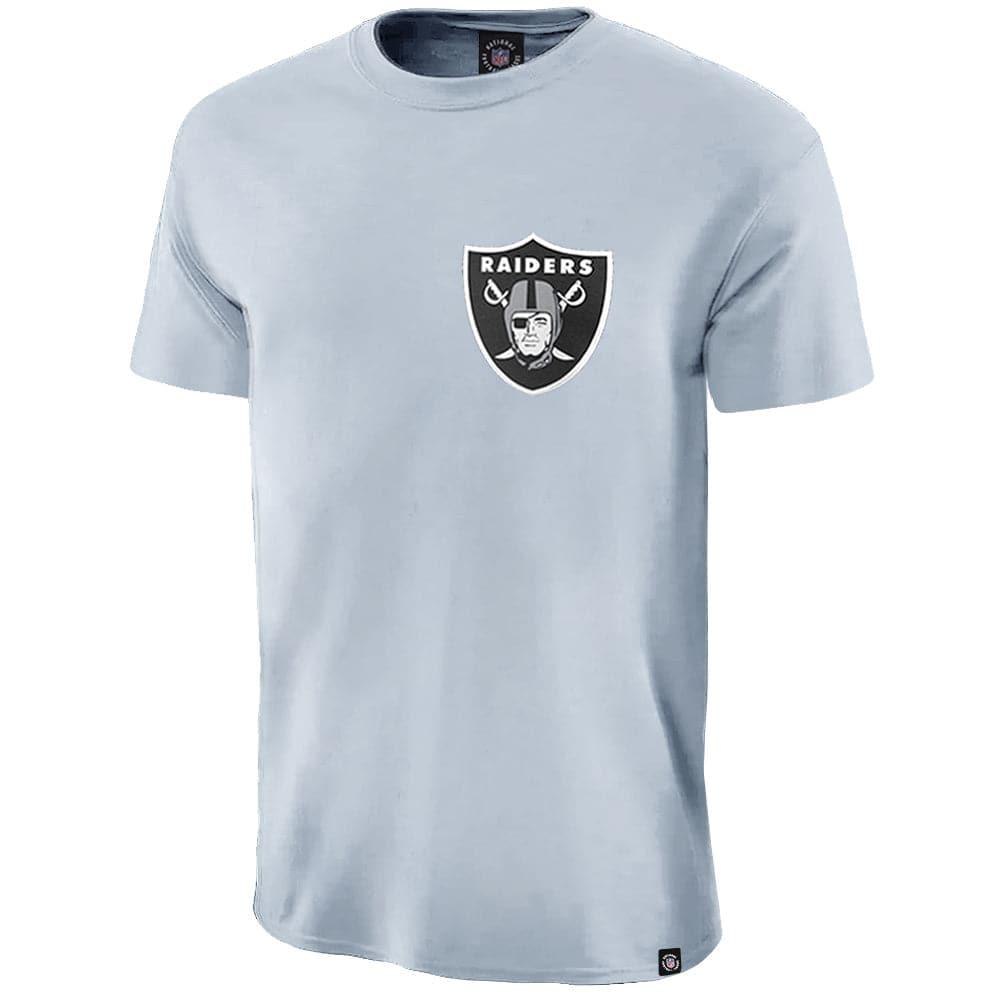 Majestic Athletic T-Shirts Las Vegas Raiders Majestic NFL Jeaner Logo T-Shirt - Blue Fog