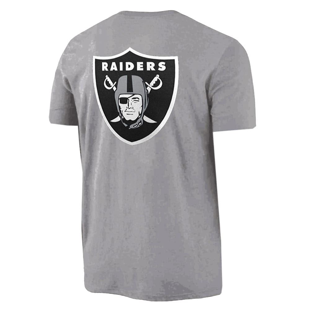Majestic Athletic T-Shirts Las Vegas Raiders Majestic NFL Jeaner Logo T-Shirt - Smoke