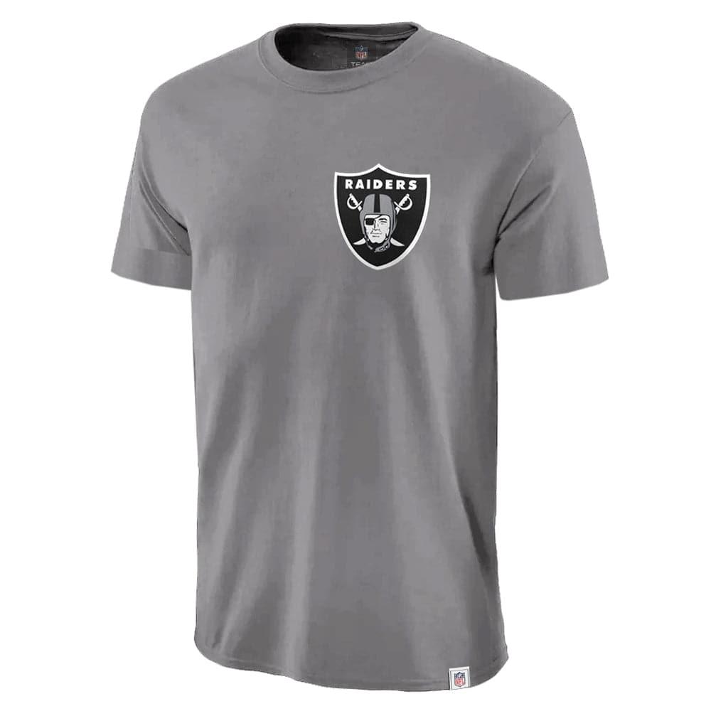Majestic Athletic T-Shirts Las Vegas Raiders Majestic NFL Jeaner Logo T-Shirt - Smoke
