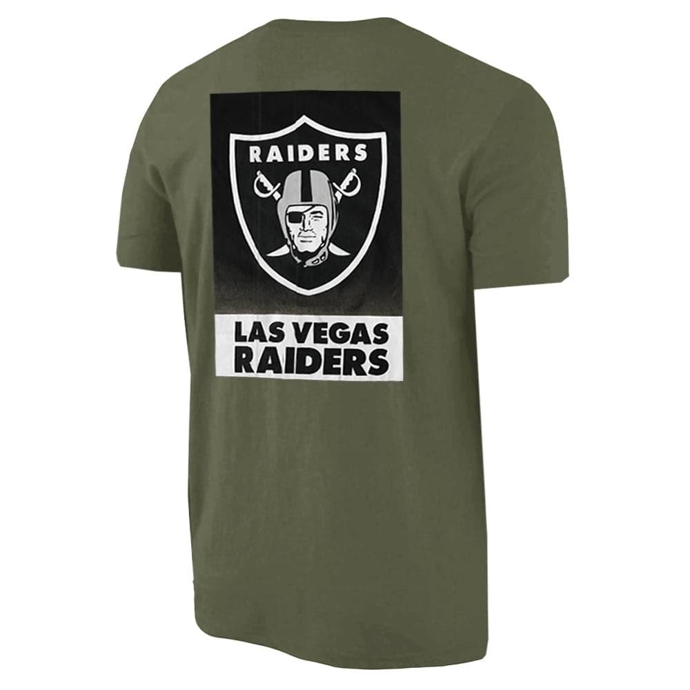Majestic Athletic T-Shirts Las Vegas Raiders Majestic NFL Pattison T-Shirt - Green Olive