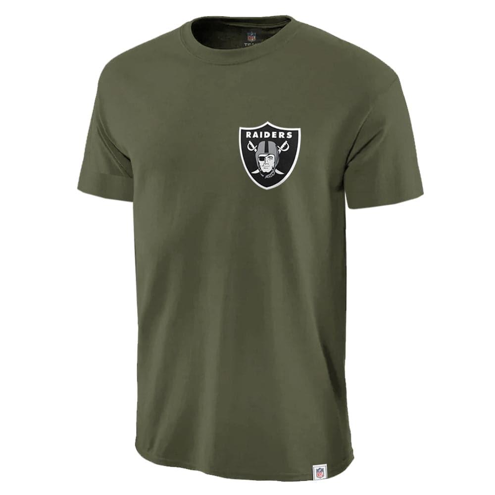 Majestic Athletic T-Shirts Las Vegas Raiders Majestic NFL Pattison T-Shirt - Green Olive