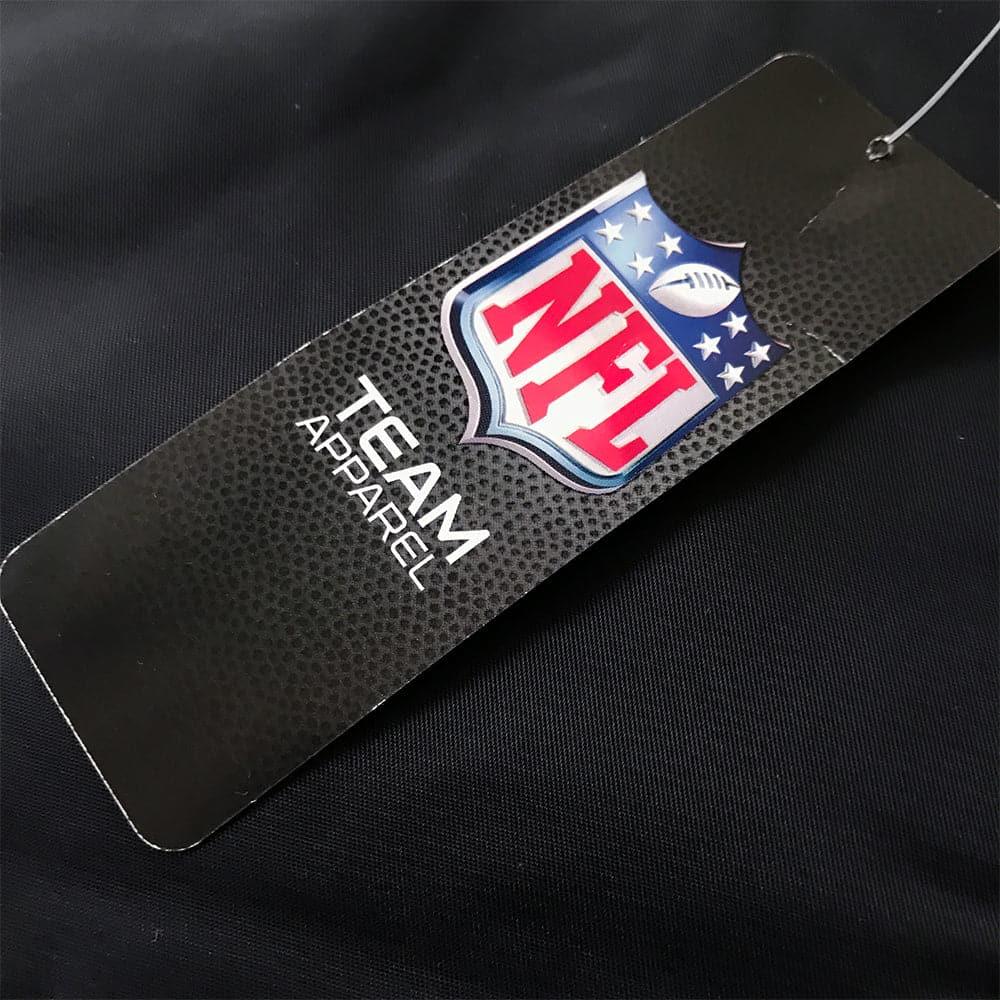 Majestic Athletic Jackets Las Vegas Raiders Majestic NFL Team Nylon Zip Bomber Jacket- Black