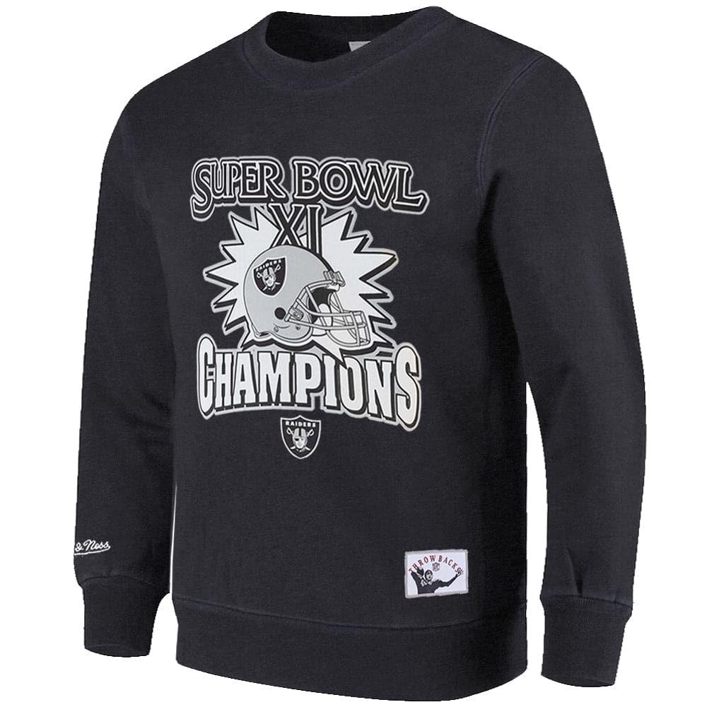 Mitchell And Ness Jumpers Las Vegas Raiders Mitchell & Ness NFL Champs Vintage Crew Jumper - Vintage Black