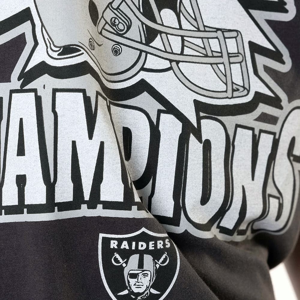 Mitchell And Ness T-Shirts Las Vegas Raiders Mitchell & Ness NFL Champs Vintage T-Shirt - Vintage Black