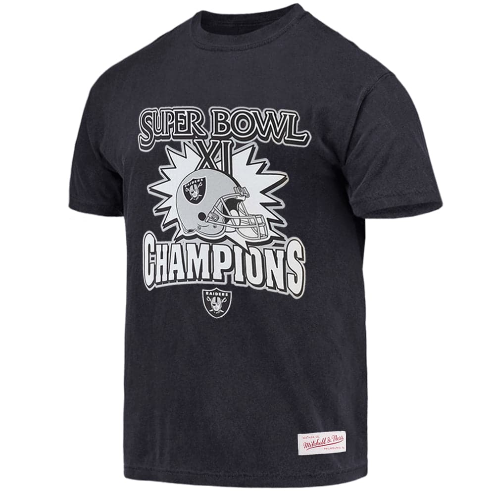 Mitchell And Ness T-Shirts Las Vegas Raiders Mitchell & Ness NFL Champs Vintage T-Shirt - Vintage Black