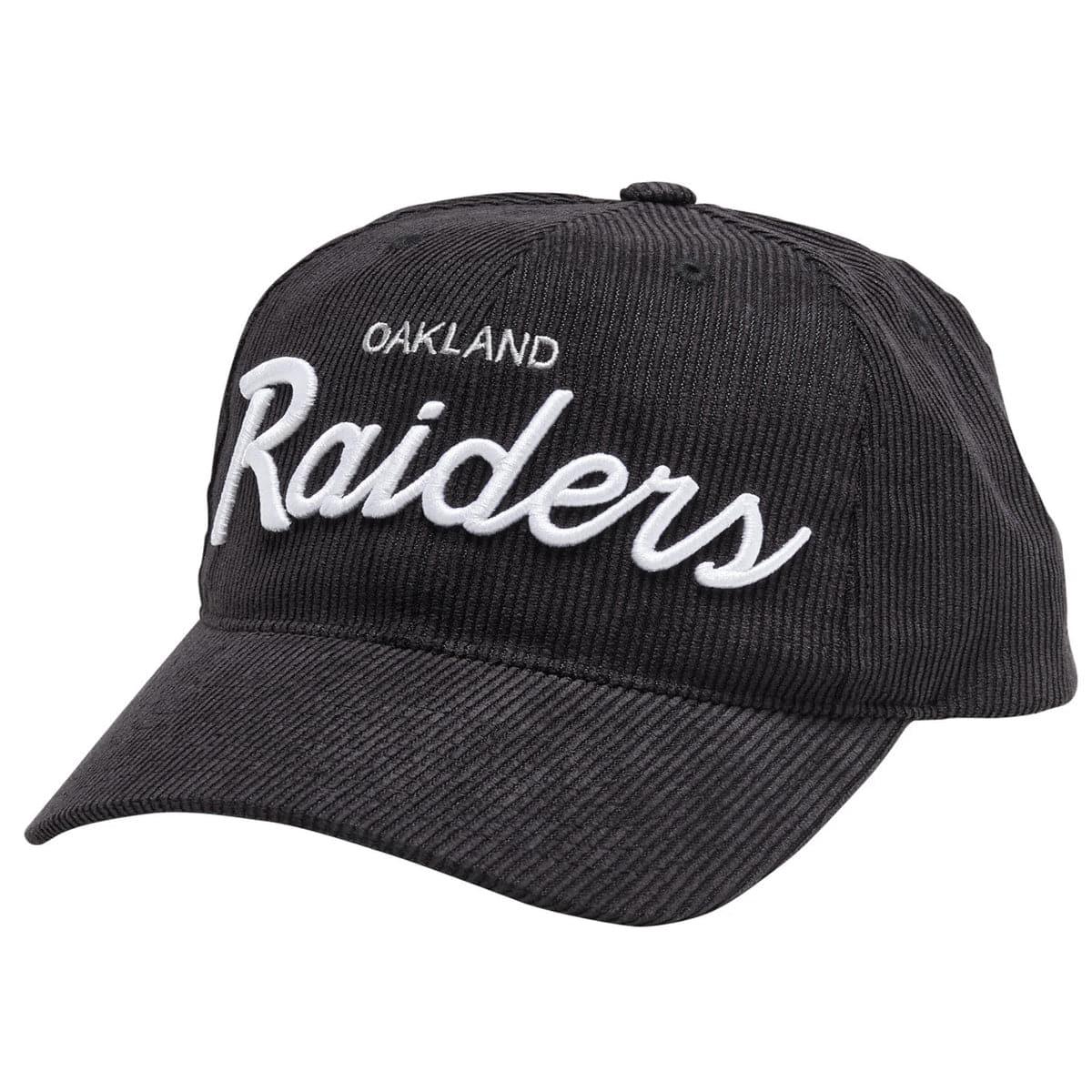 Mitchell And Ness Caps Las Vegas Raiders Mitchell & Ness NFL Montage Pre-Curved Deadstock Snapback Hat - Black