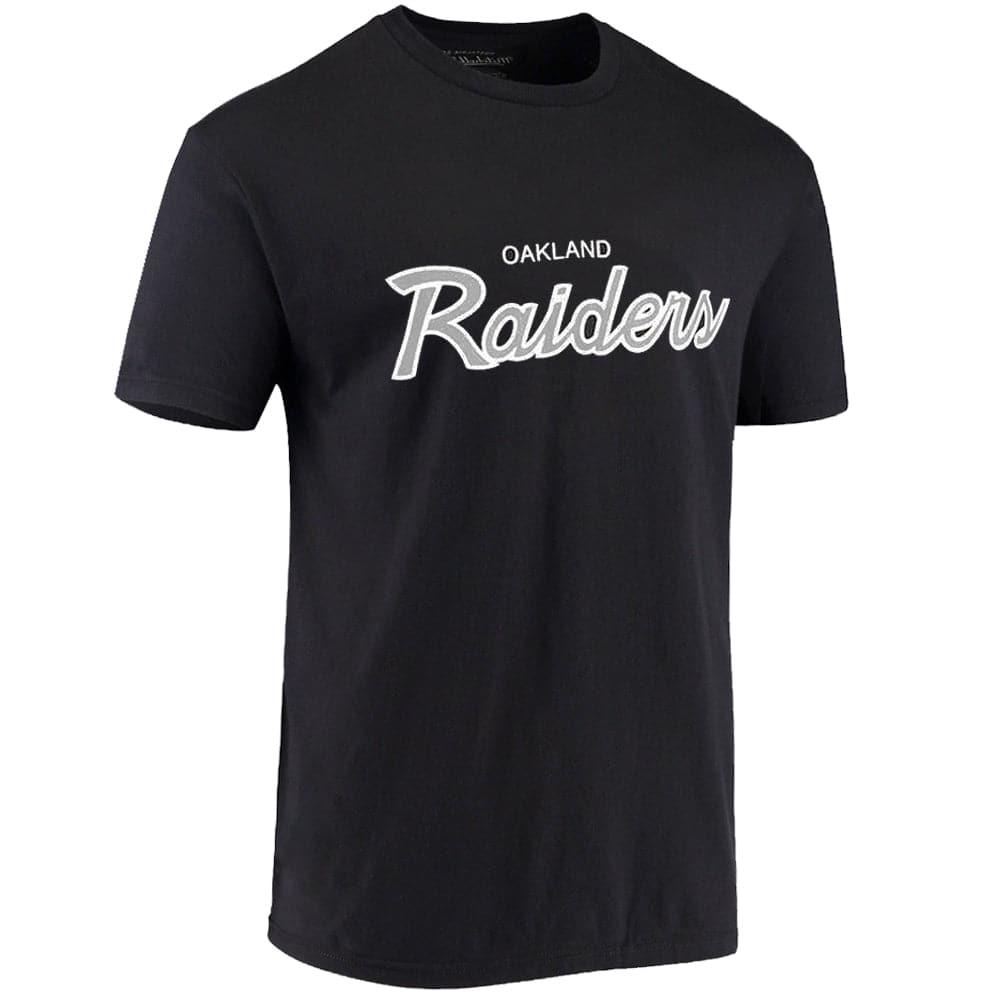 Mitchell And Ness T-Shirts Las Vegas Raiders Mitchell & Ness NFL Retro Script T-Shirt - Black