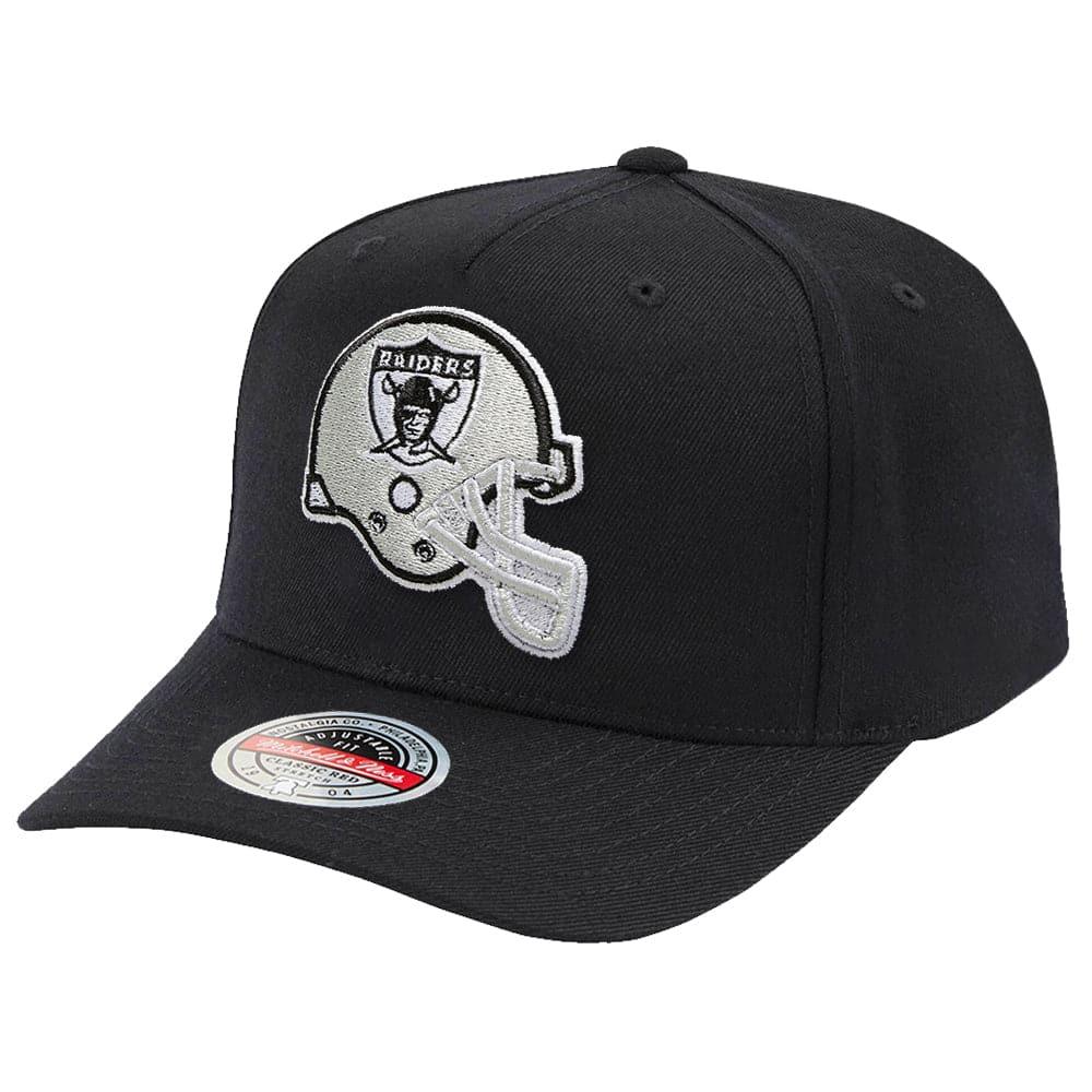 Mitchell And Ness Caps Las Vegas Raiders Mitchell & Ness NFL Sweep Right Classic Red Curve Snapback Hat - Black
