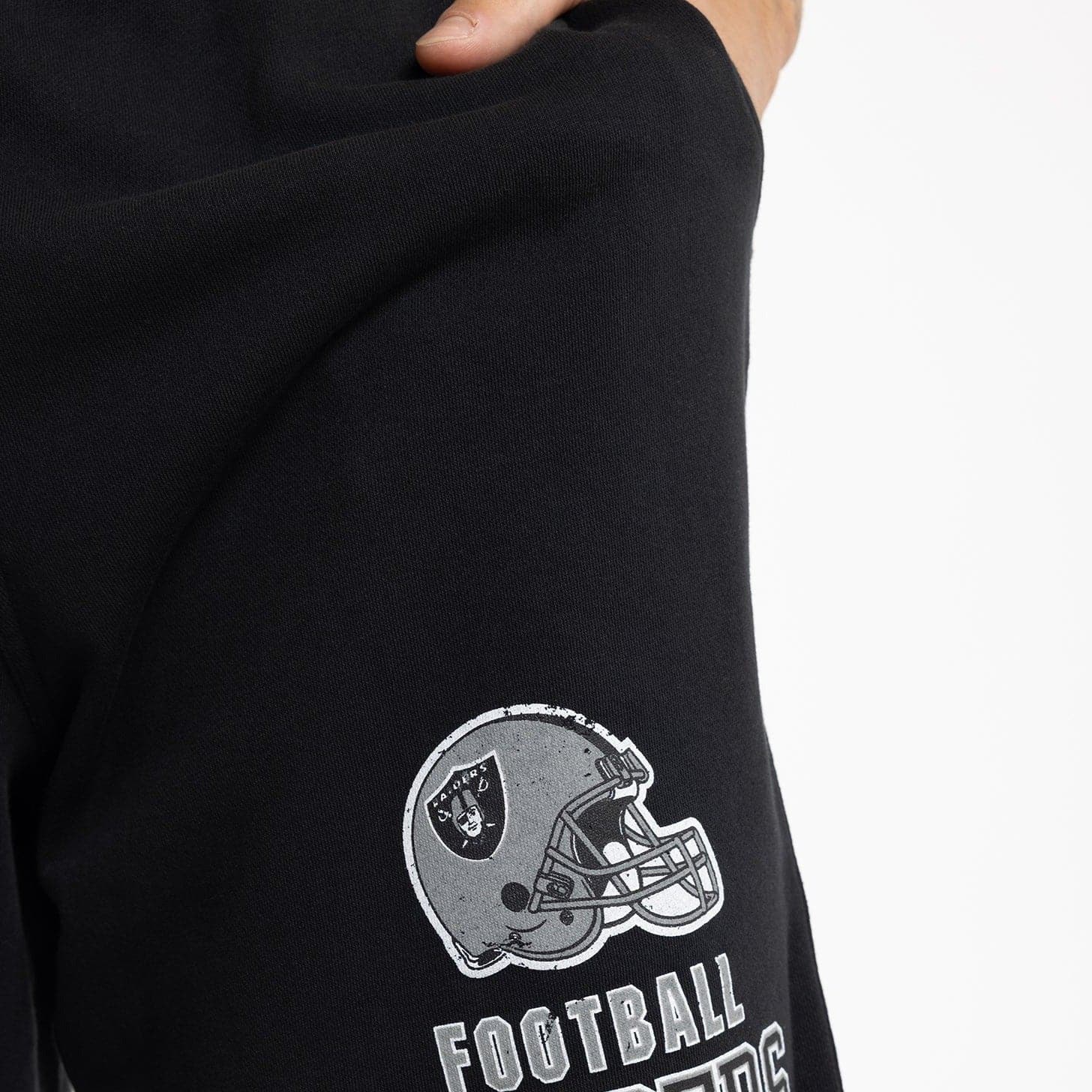 Mitchell And Ness Shorts Las Vegas Raiders Mitchell & Ness NFL Team Selection Fleece Shorts - Faded Black