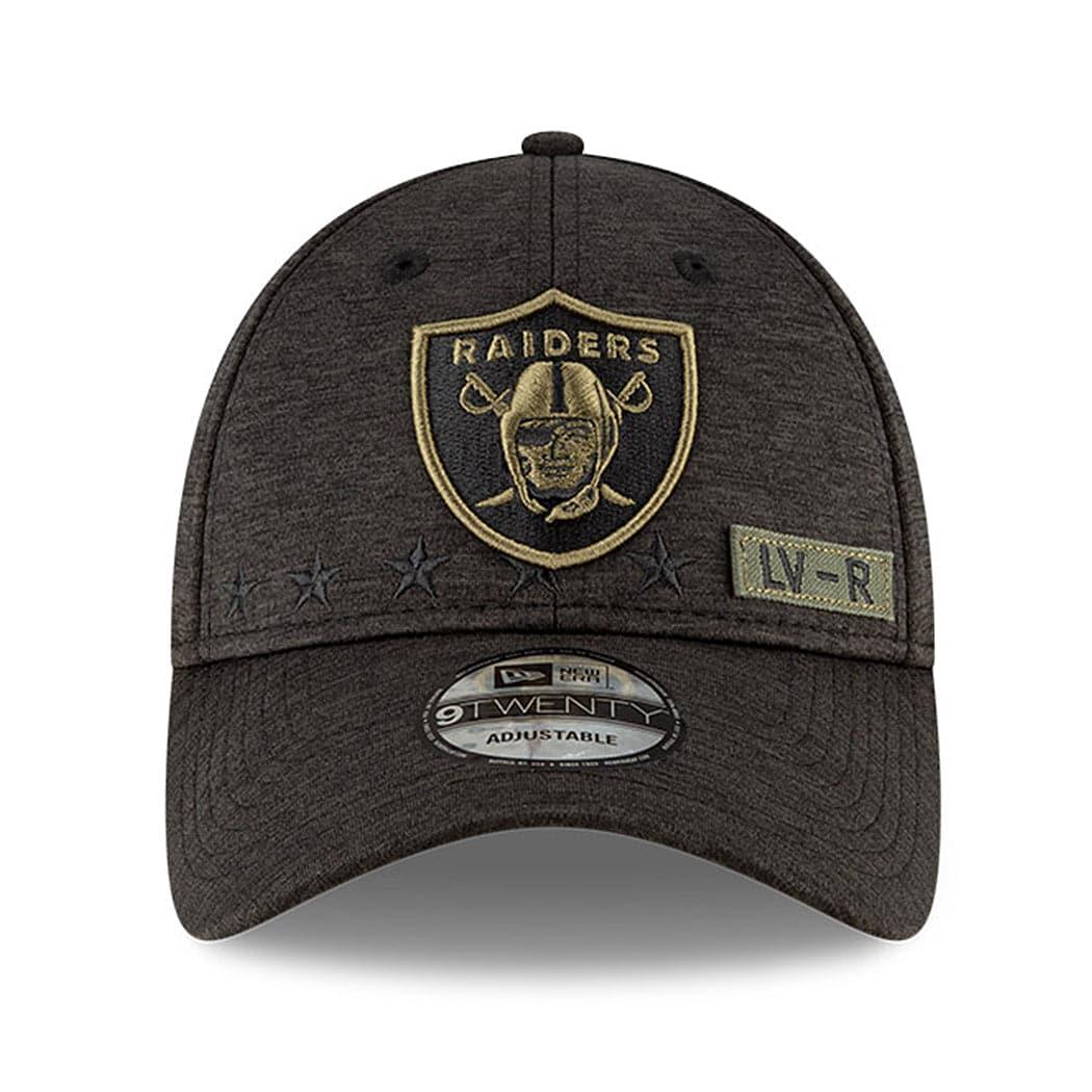 New Era Caps Las Vegas Raiders New Era NFL 2020 Salute To Service 9TWENTY Curve Hat - Black