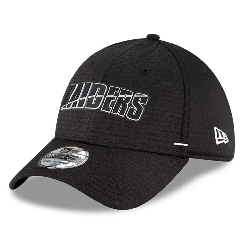 New Era Caps Las Vegas Raiders New Era NFL 2020 Summer Sideline 39THIRTY Flex Fit Curve Hat - Black