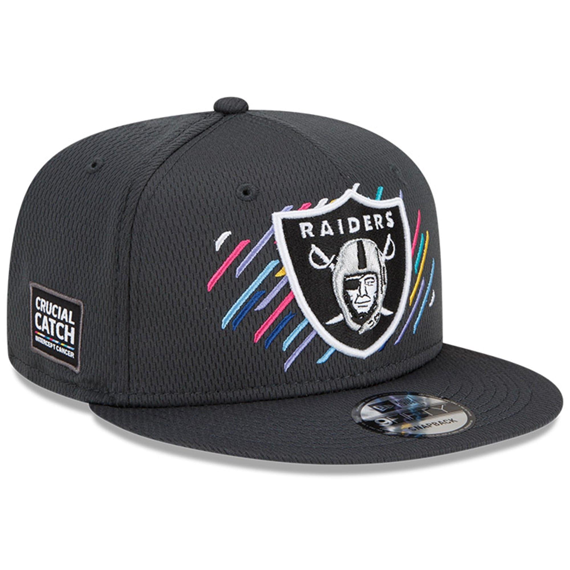 New Era Caps Las Vegas Raiders New Era NFL 2021 Crucial Catch 9FIFTY Snapback Hat - Steel
