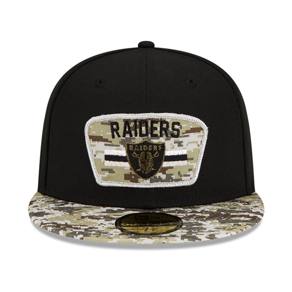 New Era Caps Las Vegas Raiders New Era NFL 2021 Salute To Service 59FIFTY Fitted Hat - Black