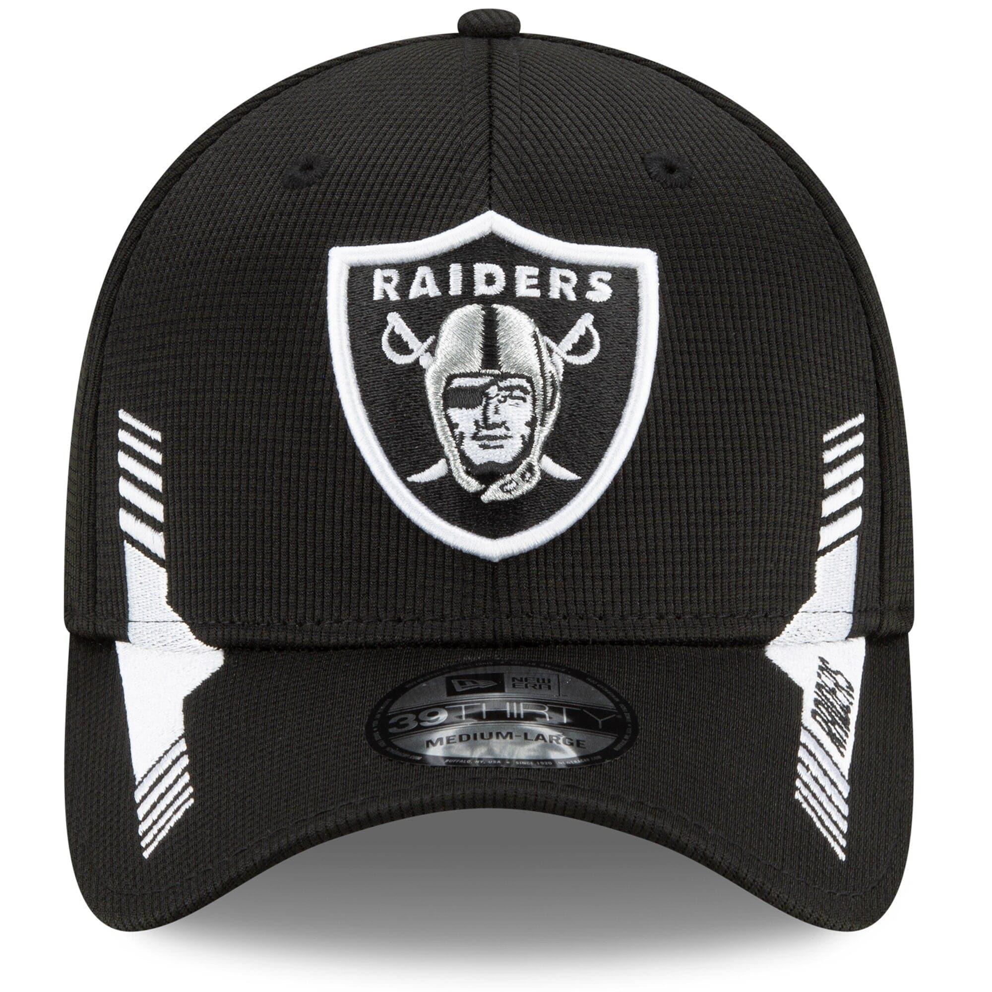 New Era Caps Las Vegas Raiders New Era NFL 2021 Sideline Home 39THIRTY Flex Fit Hat - Black