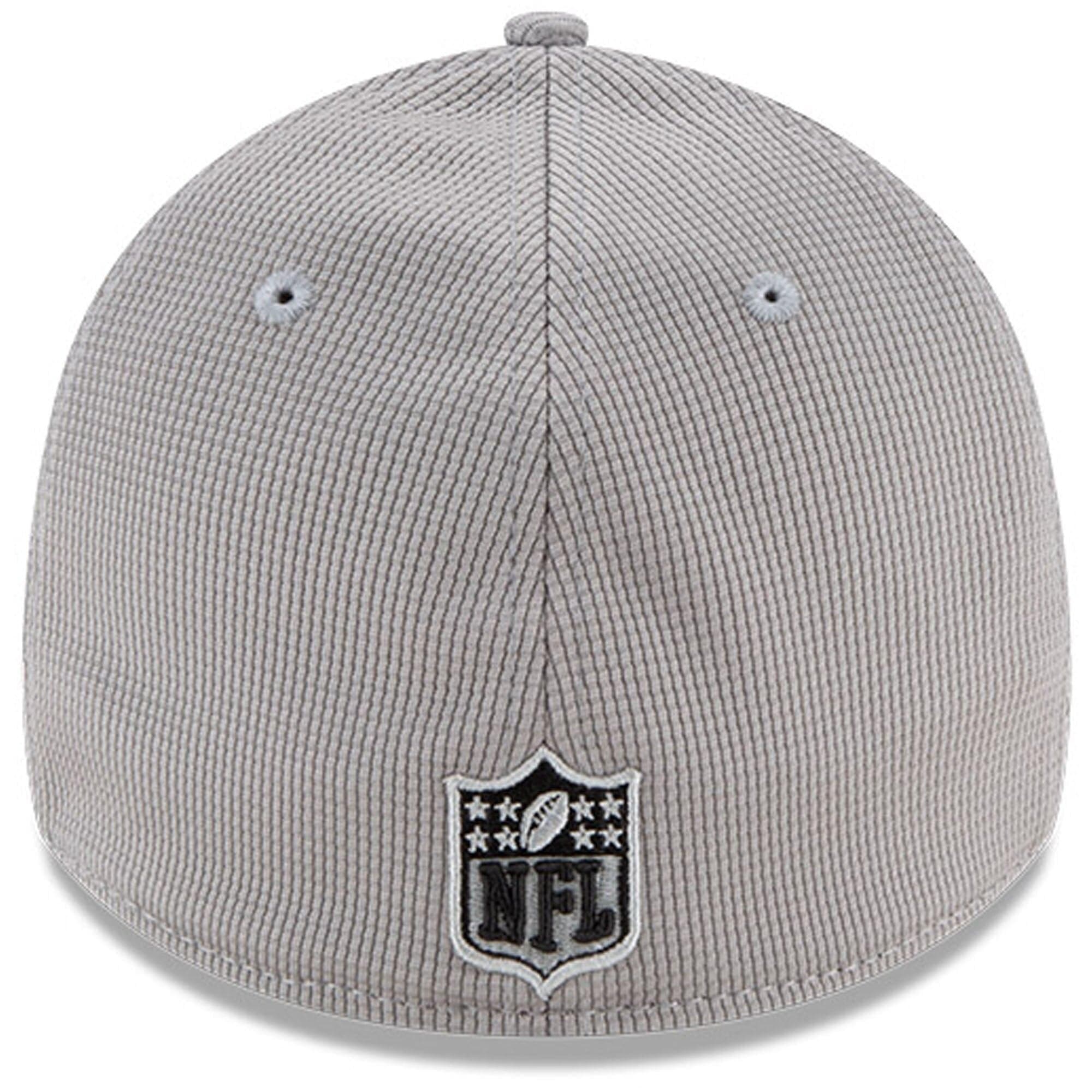New Era Caps Las Vegas Raiders New Era NFL 2021 Sideline Home 39THIRTY Flex Fit Hat - Grey