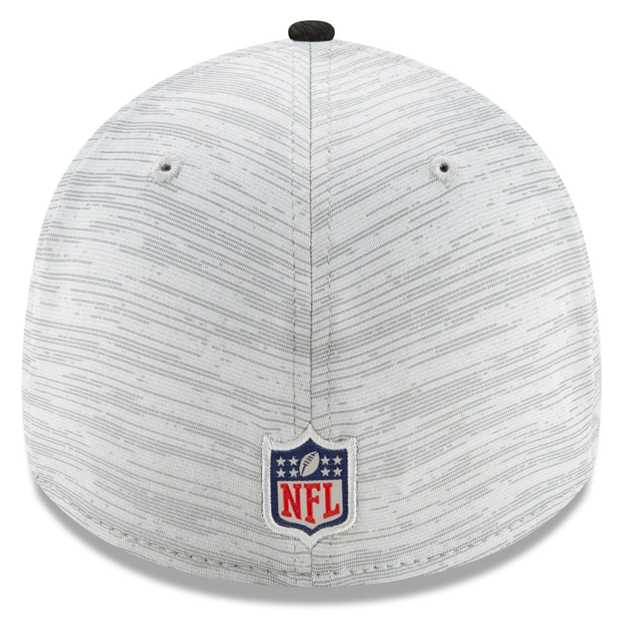 New Era Caps Las Vegas Raiders New Era NFL 2021 Training Camp 39THIRTY Flex Fit Curve Hat - Grey