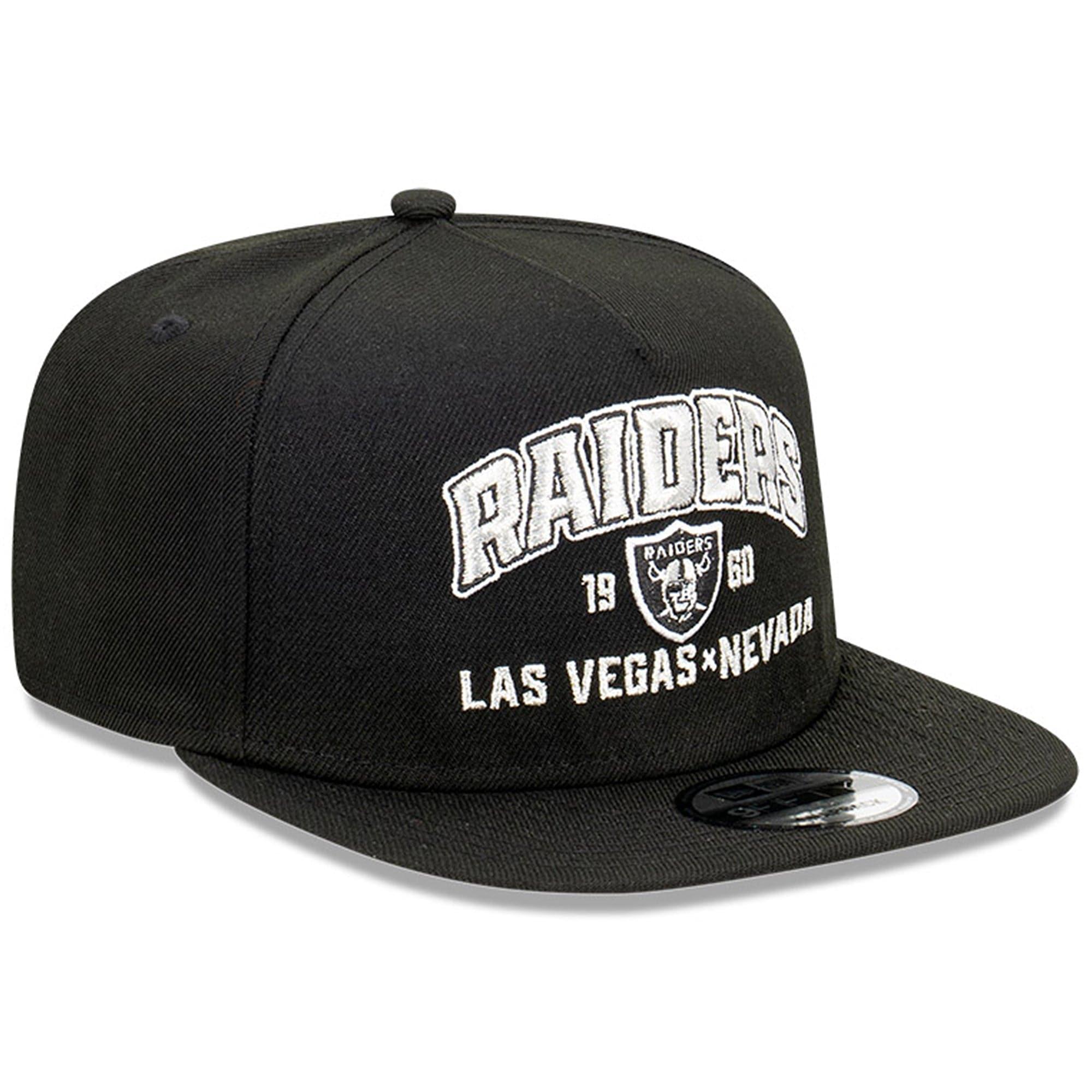 New Era Caps Las Vegas Raiders New Era NFL Arch Script 9FIFTY OF A-Frame Snapback Hat - Black