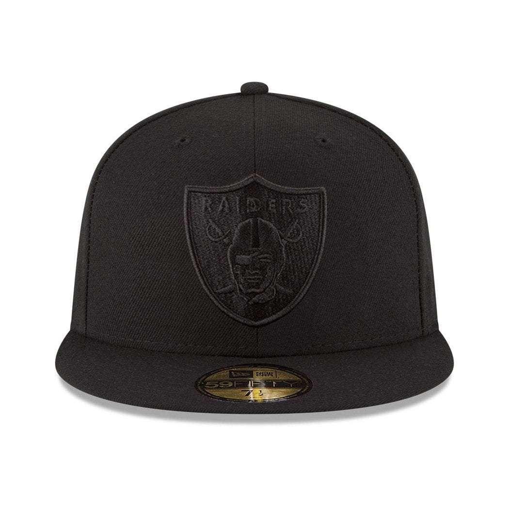 New Era Caps Las Vegas Raiders New Era NFL Black On Black 59FIFTY Fitted Hat