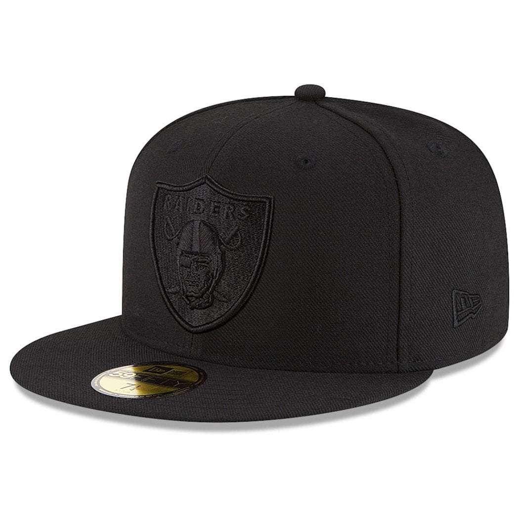New Era Caps Las Vegas Raiders New Era NFL Black On Black 59FIFTY Fitted Hat