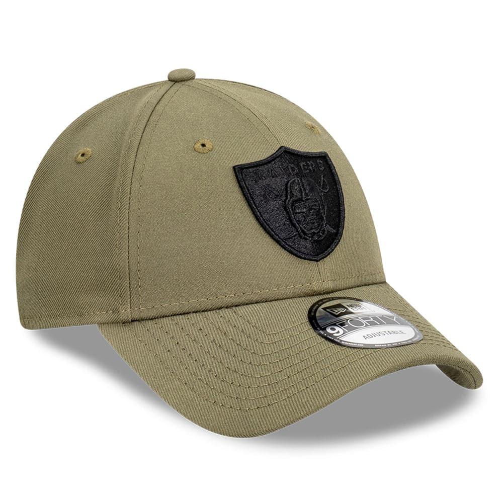 New Era Caps Las Vegas Raiders New Era NFL Black Tonal 9FORTY Snapback Curve Hat - Olive