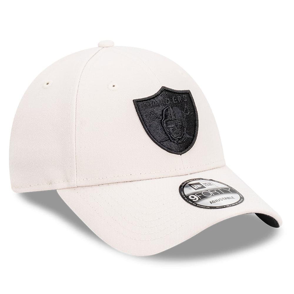 New Era Caps Las Vegas Raiders New Era NFL Black Tonal 9FORTY Snapback Curve Hat - Stone
