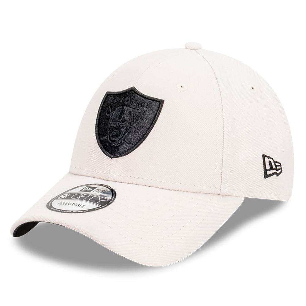 New Era Caps Las Vegas Raiders New Era NFL Black Tonal 9FORTY Snapback Curve Hat - Stone