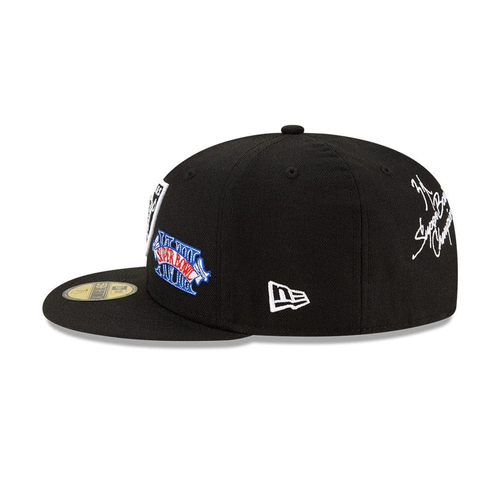 New Era Caps Las Vegas Raiders New Era NFL Champions Patch 59FIFTY Fitted Hat - Black