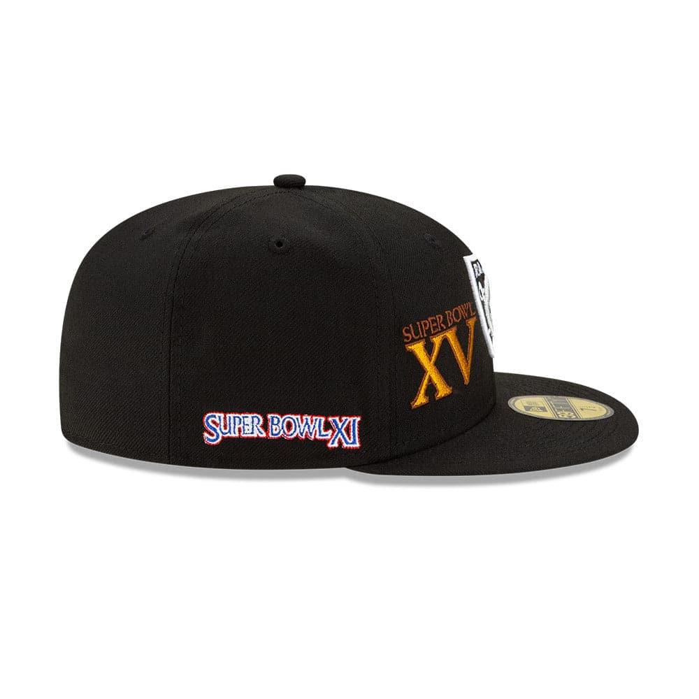 New Era Caps Las Vegas Raiders New Era NFL Champions Patch 59FIFTY Fitted Hat - Black