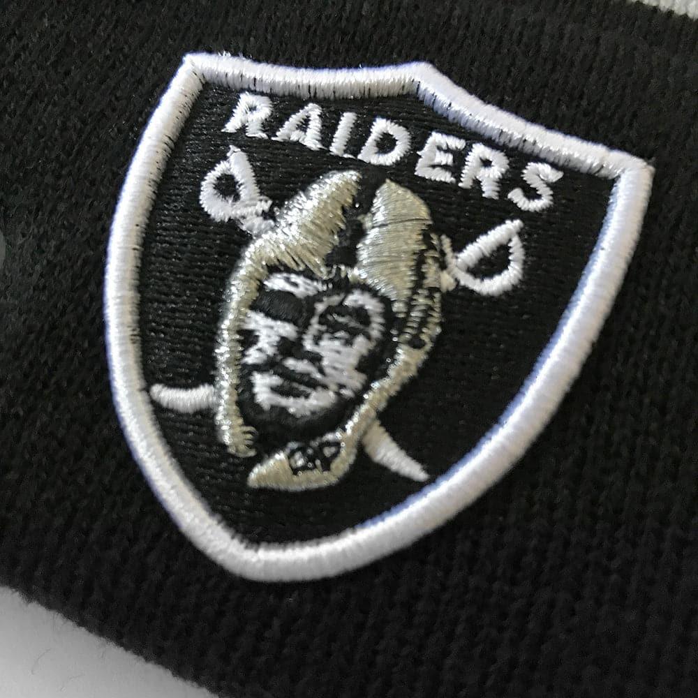 New Era Beanies Las Vegas Raiders New Era NFL Grey Stripe Knit Beanie - Black