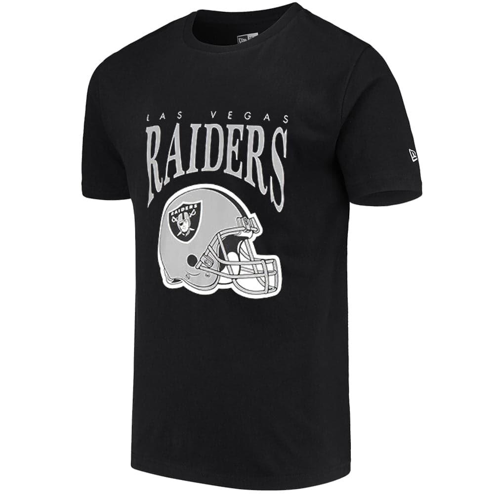 New Era T-Shirts Las Vegas Raiders New Era NFL Helmet Arch T-Shirt - Black