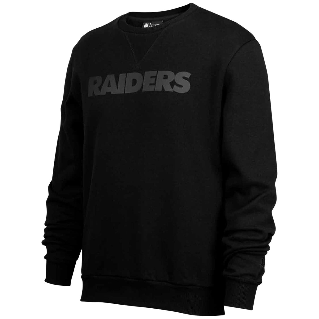 New Era Jumpers Las Vegas Raiders New Era NFL Monotone Wordmark Crew Jumper - Black