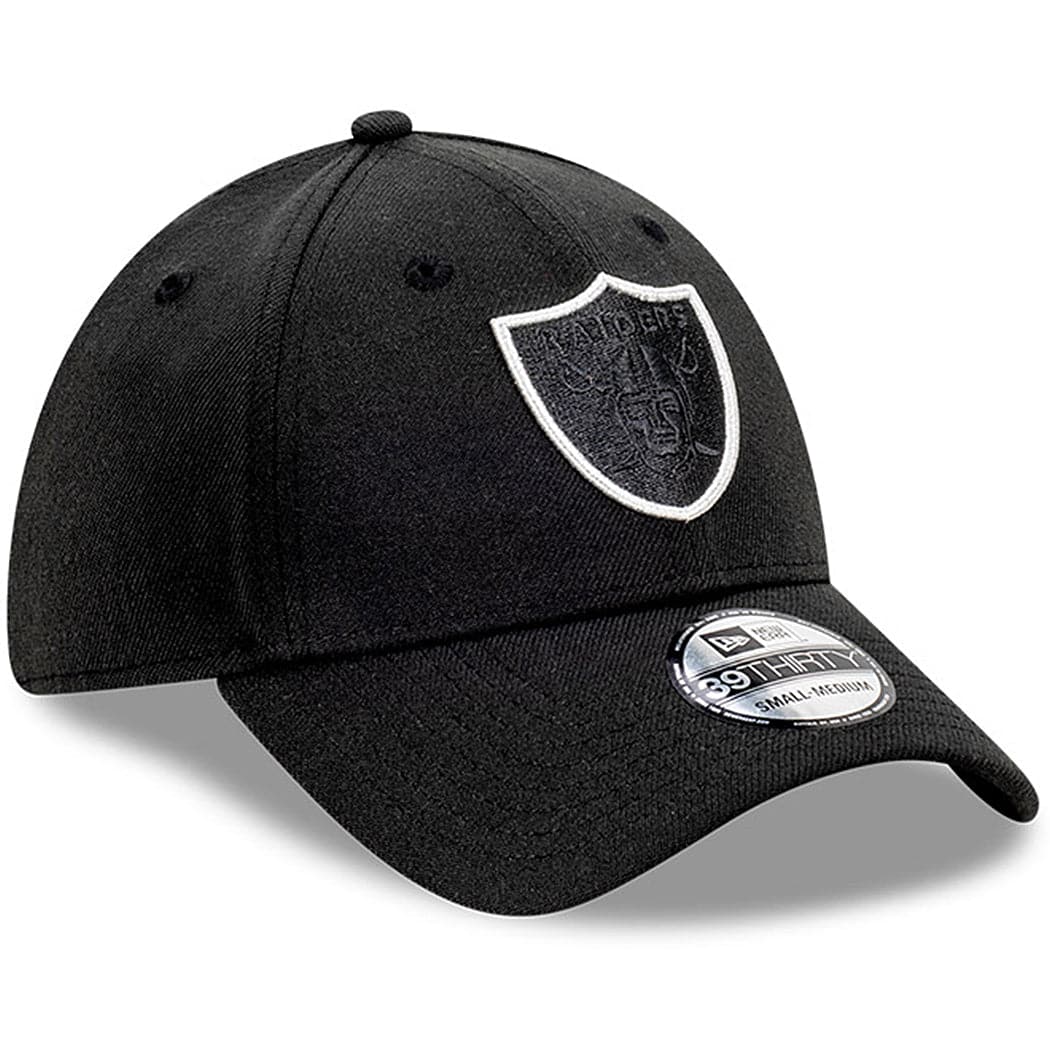 New Era Caps Las Vegas Raiders New Era NFL Pop Outline 39THIRTY Flex Fiit Curve Hat - Black