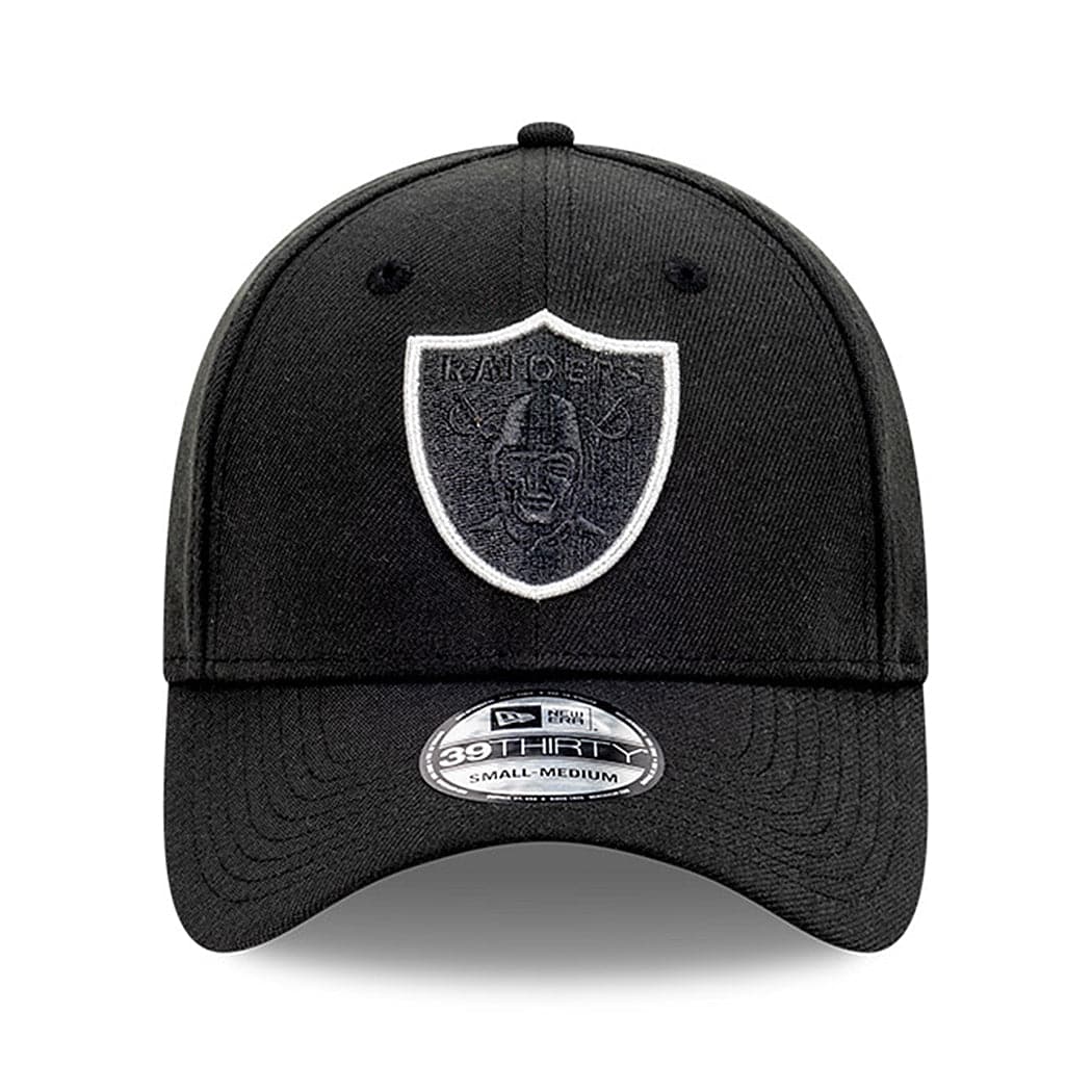 New Era Caps Las Vegas Raiders New Era NFL Pop Outline 39THIRTY Flex Fiit Curve Hat - Black