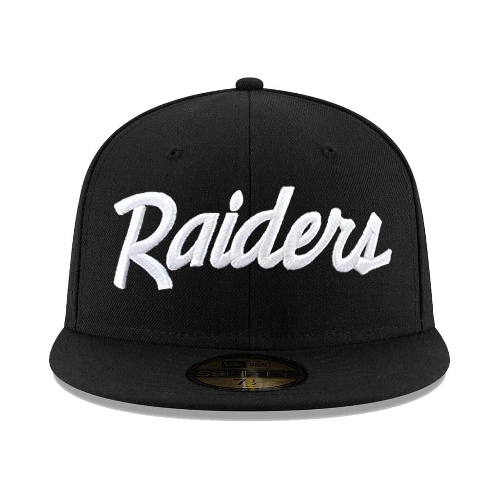 New Era Caps Las Vegas Raiders New Era NFL Script 59FIFTY Fitted Hat - Black