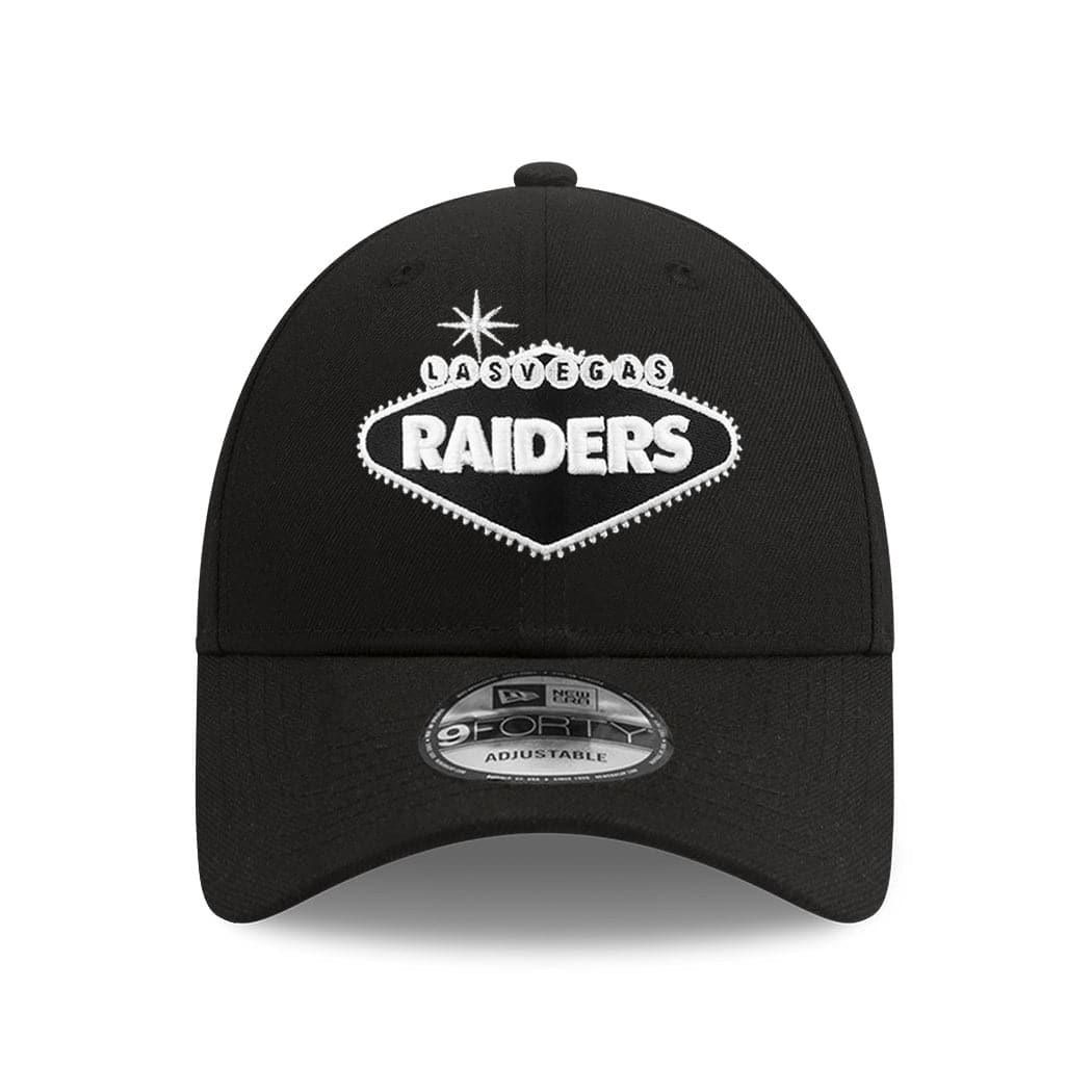 New Era Caps Las Vegas Raiders New Era NFL Sign 9FORTY Snapback Curve Hat - Black