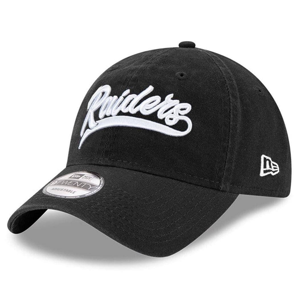 New Era Caps Las Vegas Raiders New Era NFL Tail Sweep 9TWENTY Curve Hat - Black