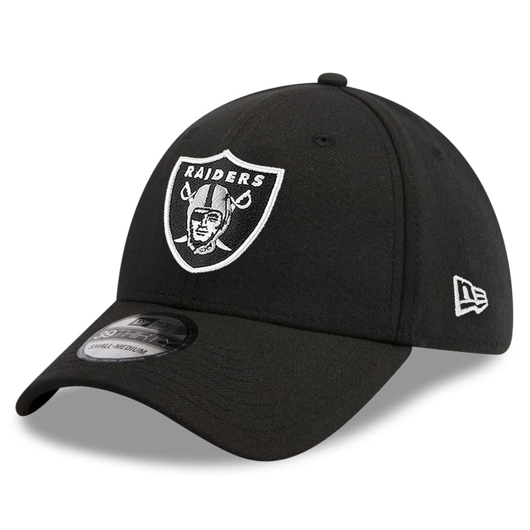 New Era Caps Las Vegas Raiders New Era NFL Team 39THIRTY Flex Fit Curve Hat - Black